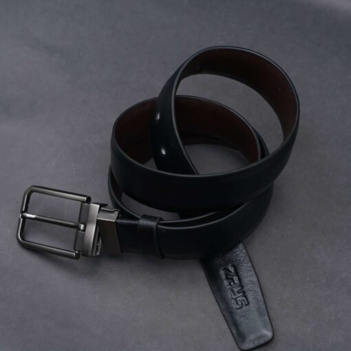 Zays Reversible Handcrafted Genuine Leather Belt for Men – Premium Quality, Adjustable, Stylish & Durable - Image 3