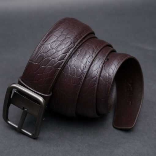 Zays Handcrafted Genuine Leather Belt for Men – Premium Quality, Adjustable, Stylish & Durable (ZMB121-Chocolate) - Image 5