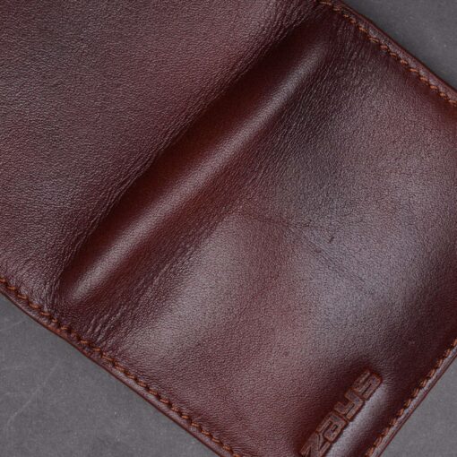 Zays Premium Eco-Friendly Leather Magnetic Card Holder Mini Wallet (CW112-Chocolate) - Image 3