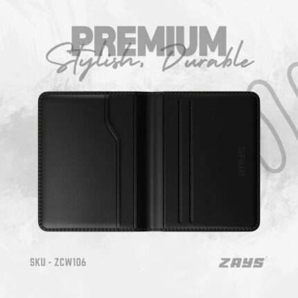 Zays Handcrafted Premium Leather Super Slim Card Holder Mini Wallet