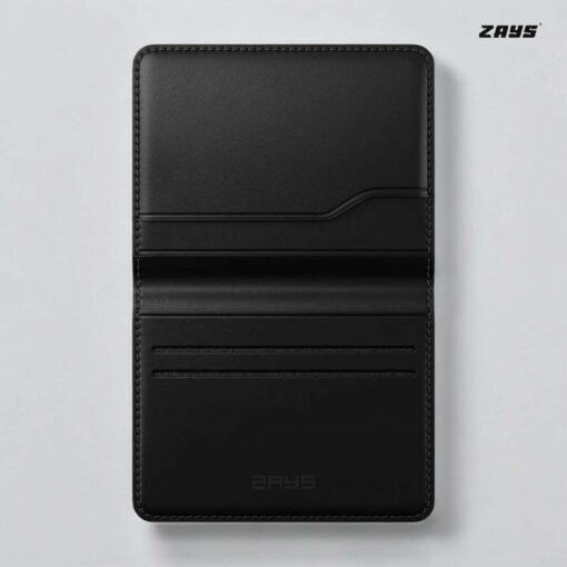 Zays Handcrafted Premium Leather Super Slim Card Holder Mini Wallet (CW106-Black) - Image 10