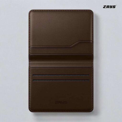 B (3) Zays Handcrafted Premium Leather Super Slim Card Holder Mini Wallet (CW108-Chocolate) - Image 11