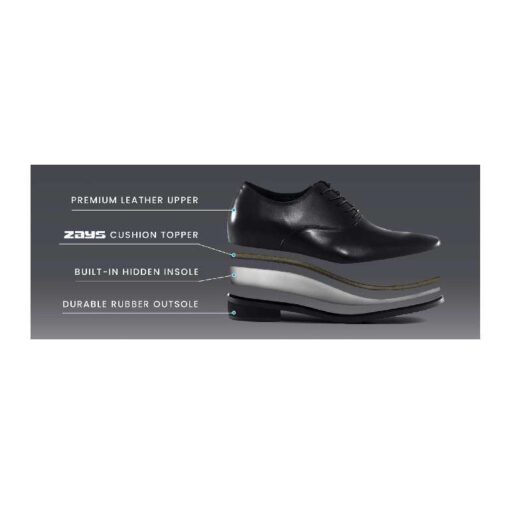 Zays Premium Leather Casual Shoe for Men – Girish (Black) SF15 - Image 7