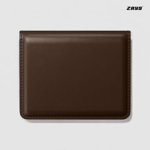 C (3) Zays Handcrafted Premium Leather Super Slim Card Holder Mini Wallet (CW108-Chocolate) - Image 10