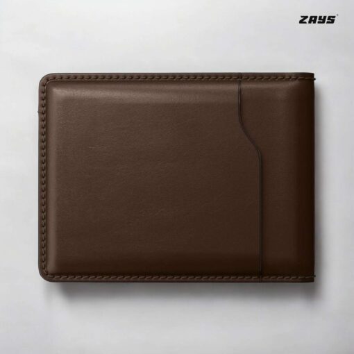 Zays Handcrafted Premium Leather Bifold Short Wallet (SW102-Chocolate) - Image 8