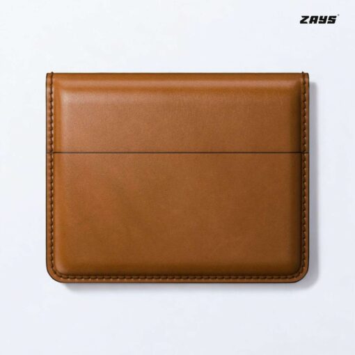 Zays Handcrafted Premium Leather Super Slim Card Holder Mini Wallet (CW107-Brown) - Image 10