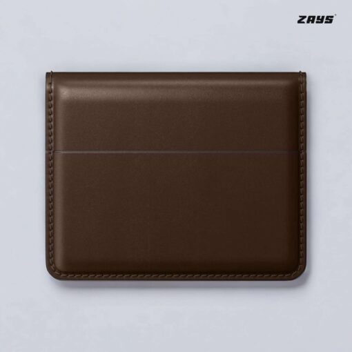 D (3) Zays Handcrafted Premium Leather Super Slim Card Holder Mini Wallet (CW108-Chocolate) - Image 9