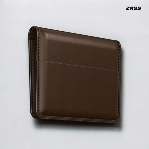 E (3) Zays Handcrafted Premium Leather Super Slim Card Holder Mini Wallet (CW108-Chocolate) - Image 8