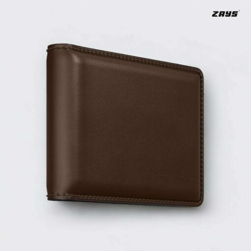 Zays Handcrafted Premium Leather Bifold Short Wallet (SW102-Chocolate) - Image 5