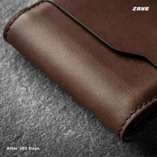 Zays Handcrafted Premium Leather Bifold Short Wallet (SW102-Chocolate) - Image 7