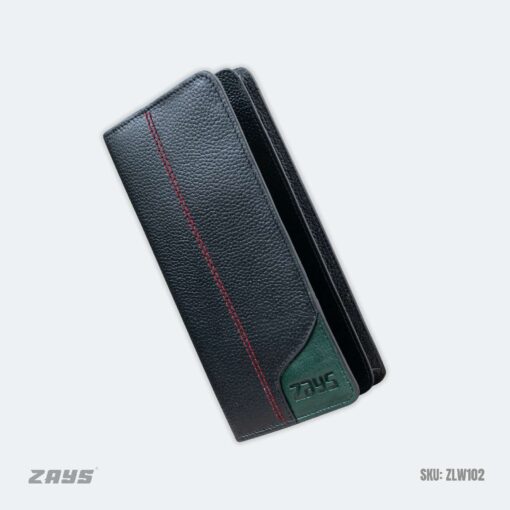 Zays Premium Leather Long Wallet | Stylish, Durable & Minimalist Design (ZLW102-Black) - Image 7