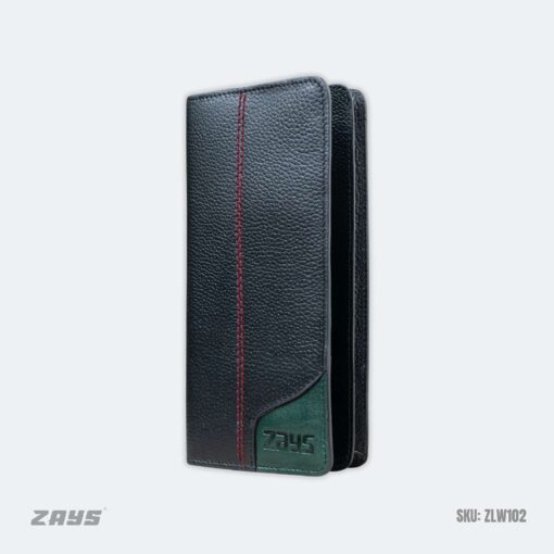 Zays Premium Leather Long Wallet | Stylish, Durable & Minimalist Design (ZLW102-Black) - Image 5