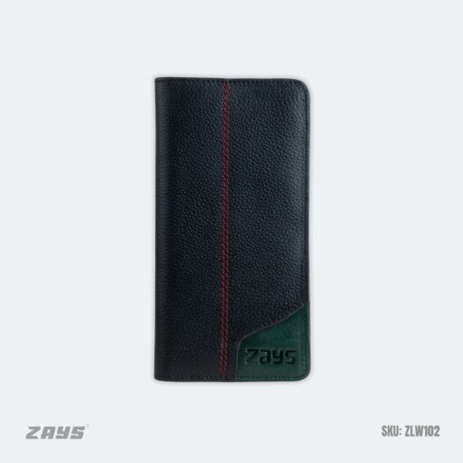 Zays Premium Leather Long Wallet | Stylish, Durable & Minimalist Design (ZLW102-Black) - Image 4