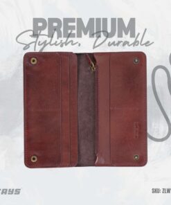 Zays Handcrafted Full-Grain Leather Long Wallet - Elegant, Durable, and Functional for Everyday Use (ZLW106-Chocolate)