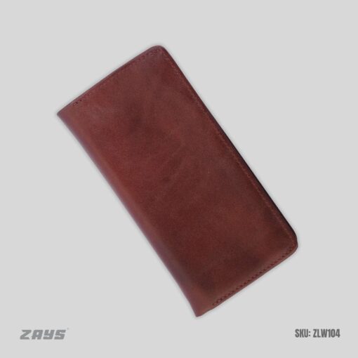 ZLW104 (5) Zays Handcrafted Full-Grain Leather Long Wallet - Elegant, Durable, and Functional for Everyday Use (ZLW106-Chocolate) - Image 8
