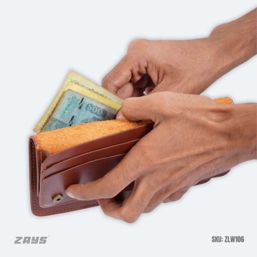 Zays Handcrafted Full-Grain Leather Long Wallet - Elegant, Durable, and Functional for Everyday Use (ZLW104-Brown) - Image 2