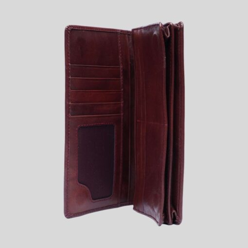 ZLW108 (6) Zays Handcrafted Premium Eco-Friendly Leather Long Wallet for Max 2 Mobile (ZLW108) - Image 11