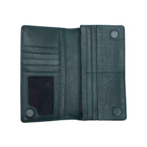 Zays Handcrafted Premium Eco-Friendly Leather Long Wallet for Max 2 Mobile (ZLW109) - Image 6