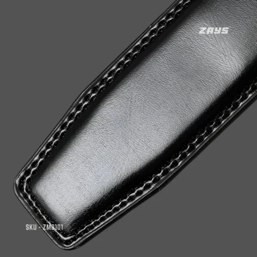 ZMB101 (11) Zays Handcrafted Genuine Leather Belt for Men – Premium Quality, Adjustable, Stylish & Durable (MB101-Black) - Image 6