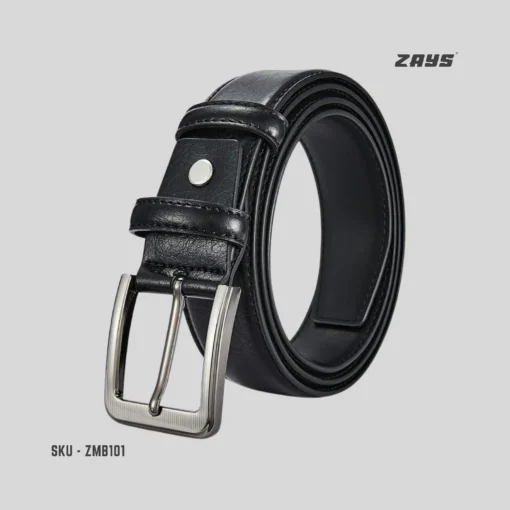 ZMB101 (2) Zays Handcrafted Genuine Leather Belt for Men – Premium Quality, Adjustable, Stylish & Durable (MB101-Black) - Image 9