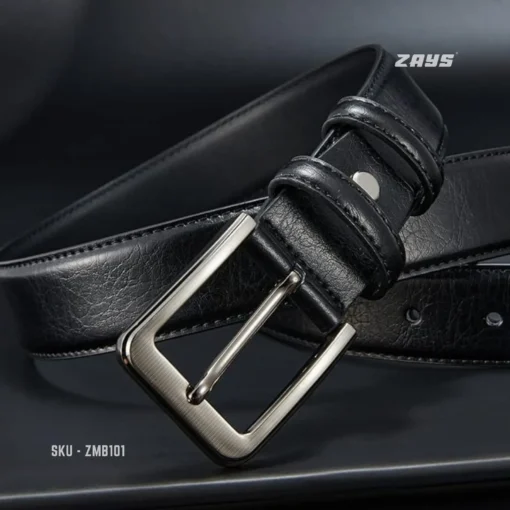 ZMB101 (6) Zays Handcrafted Genuine Leather Belt for Men – Premium Quality, Adjustable, Stylish & Durable (MB101-Black) - Image 2