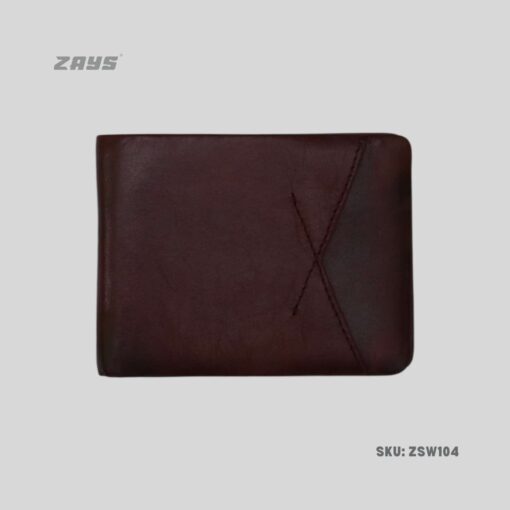 Zays Handcrafted Premium Leather Bifold Short Wallet (SW104-Chocolate) - Image 4