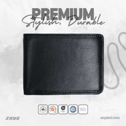 Zays Handcrafted Premium Leather Bifold Short Wallet