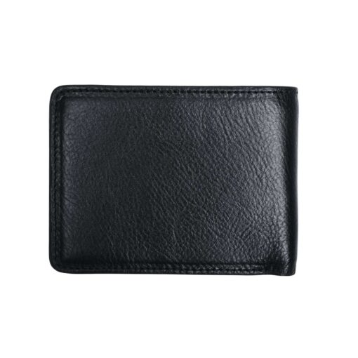 ZSW106 (3) Zays Handcrafted Premium Leather Bifold Short Wallet (SW106-Black) - Image 4