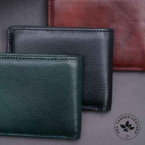 ZSW106 (5) Zays Handcrafted Premium Leather Bifold Short Wallet (SW106-Black) - Image 8