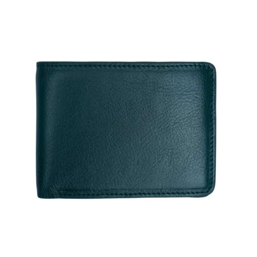 Zays Handcrafted Premium Leather Bifold Short Wallet (SW108-Deep Green) - Image 7