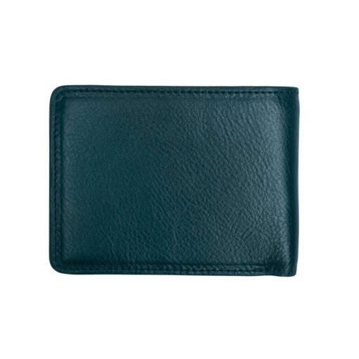 Zays Handcrafted Premium Leather Bifold Short Wallet (SW108-Deep Green) - Image 6