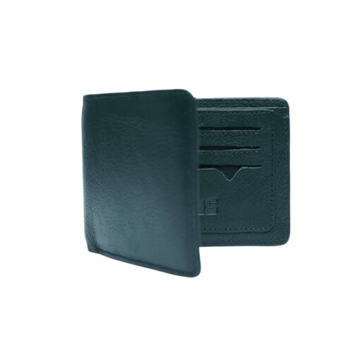 Zays Handcrafted Premium Leather Bifold Short Wallet (SW108-Deep Green) - Image 5