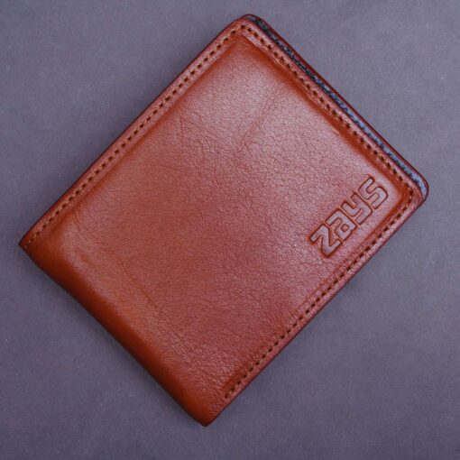 Zays Handcrafted Premium Eco-Friendly Oil Pull Up Leather Bifold Short Wallet (ZSW130-Brown) - Image 2