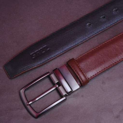 2 Zays Reversible Leather Belt For Men - ZMB136 - Image 10