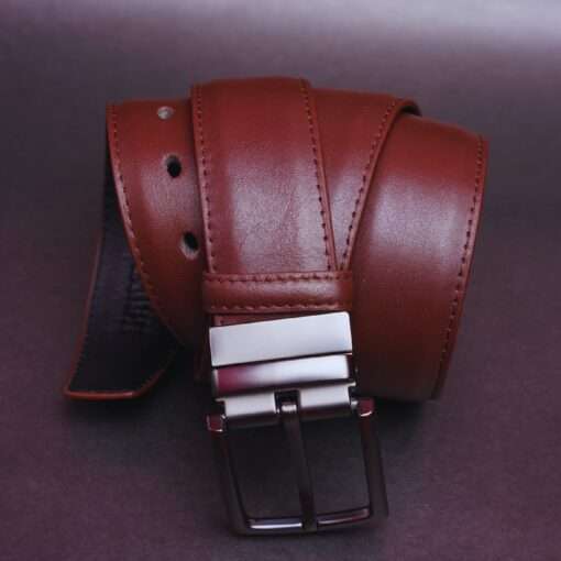 3 Zays Reversible Leather Belt For Men - ZMB136 - Image 9