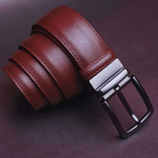 4 Zays Reversible Leather Belt For Men - ZMB136 - Image 2