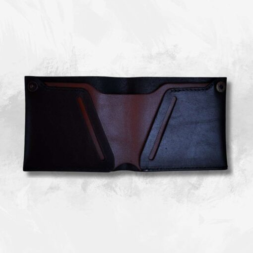 A (10) ZAYS Slim Bifold Leather Wallet for Uniesx – Top Grain Genuine Leather, Snap Button Closure, Holds Cash & Cards – Compact, Lightweight (ZSW109-Black) - Image 6