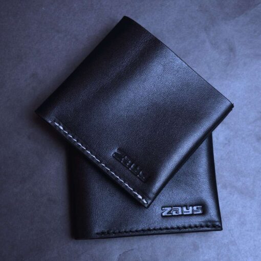 ZAYS Slim Bifold Leather Wallet for Uniesx – Top Grain Genuine Leather, Snap Button Closure, Holds Cash & Cards – Compact, Lightweight (ZSW110-Black) - Image 14