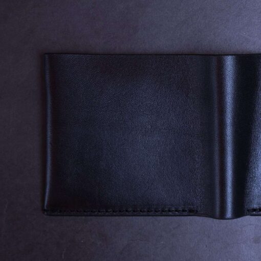 A (13) ZAYS Slim Bifold Leather Wallet for Uniesx – Top Grain Genuine Leather, Snap Button Closure, Holds Cash & Cards – Compact, Lightweight (ZSW109-Black) - Image 3