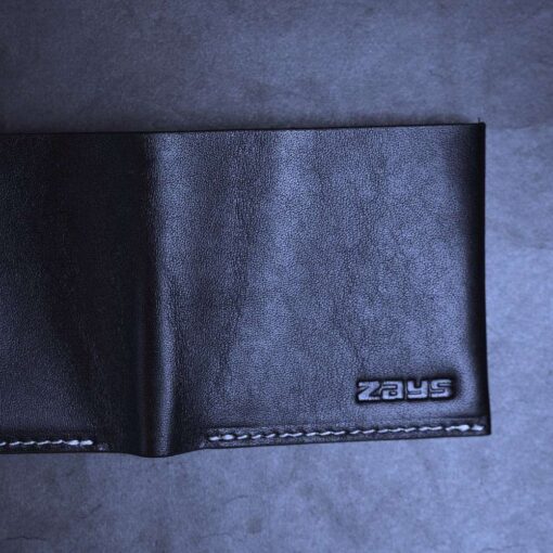 ZAYS Slim Bifold Leather Wallet for Uniesx – Top Grain Genuine Leather, Snap Button Closure, Holds Cash & Cards – Compact, Lightweight (ZSW110-Black) - Image 11