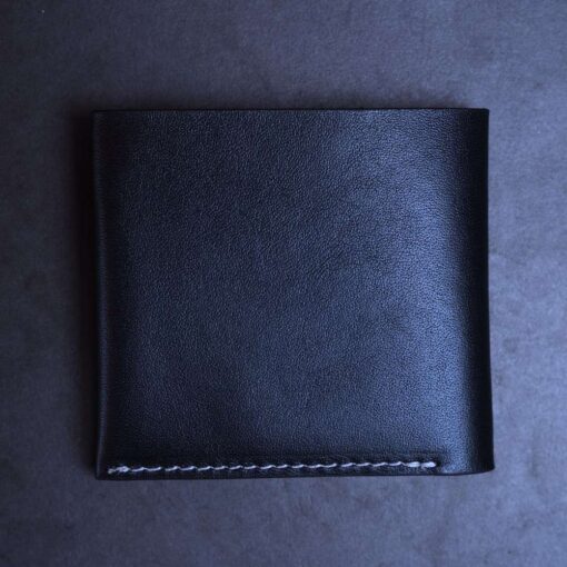 ZAYS Slim Bifold Leather Wallet for Uniesx – Top Grain Genuine Leather, Snap Button Closure, Holds Cash & Cards – Compact, Lightweight (ZSW110-Black) - Image 9