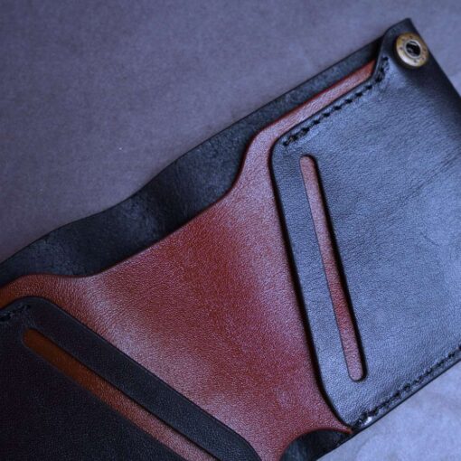 A (9) ZAYS Slim Bifold Leather Wallet for Uniesx – Top Grain Genuine Leather, Snap Button Closure, Holds Cash & Cards – Compact, Lightweight (ZSW109-Black) - Image 7