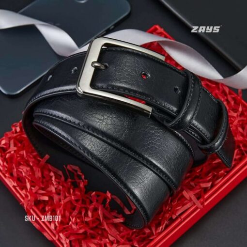 Zays Oversized Genuine Leather Belt for Men | Handcrafted 100% Full-Grain Leather | Durable & Adjustable Plus Size Belt (up to 60") - Image 3