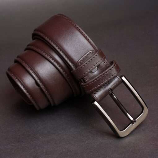 Zays Handcrafted Genuine Leather Belt for Men – Premium Quality, Adjustable, Stylish & Durable (MB102-Chocolate) - Image 6