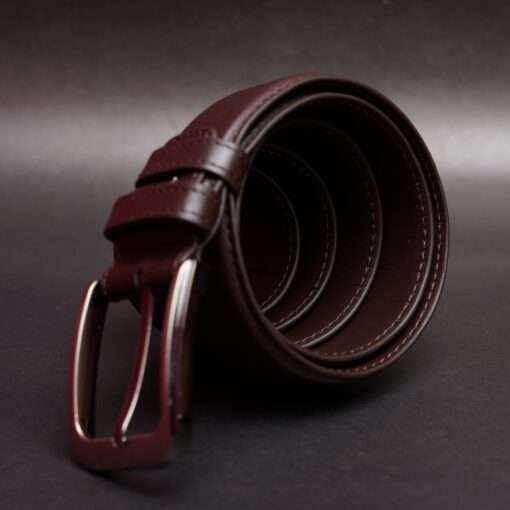 Zays Handcrafted Genuine Leather Belt for Men – Premium Quality, Adjustable, Stylish & Durable (MB102-Chocolate) - Image 5