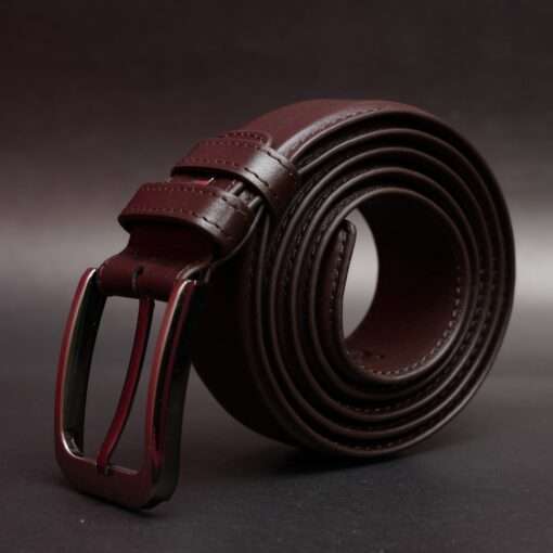 Zays Handcrafted Genuine Leather Belt for Men – Premium Quality, Adjustable, Stylish & Durable (MB102-Chocolate) - Image 3