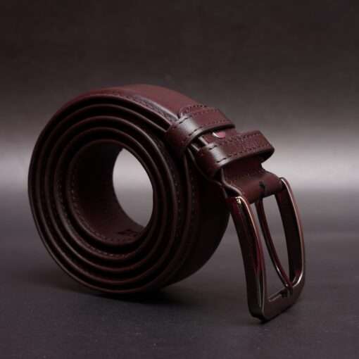 Zays Handcrafted Genuine Leather Belt for Men – Premium Quality, Adjustable, Stylish & Durable (MB102-Chocolate) - Image 2