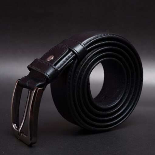 Zays Handcrafted Genuine Leather Belt for Men – Premium Quality, Adjustable, Stylish & Durable (MB101-Black) - Image 2