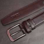 Zays Handcrafted Genuine Leather Belt for Men – Premium Quality, Adjustable, Stylish & Durable (MB102-Chocolate) - Image 8