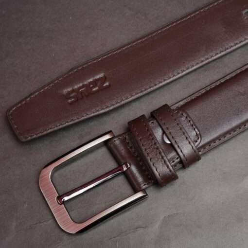 Zays Handcrafted Genuine Leather Belt for Men – Premium Quality, Adjustable, Stylish & Durable (MB102-Chocolate) - Image 8